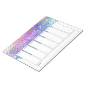 Bloc-note Aquarelle Brushstroke & Confetti Planificateur heb (Incliné)