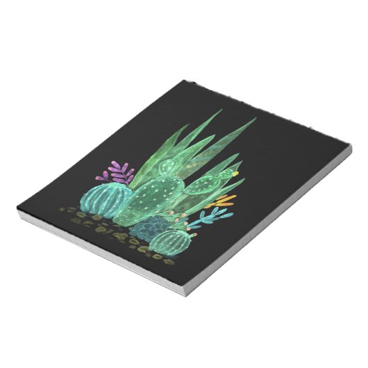 Bloc-note Aquarelle, cactus (Tourné)