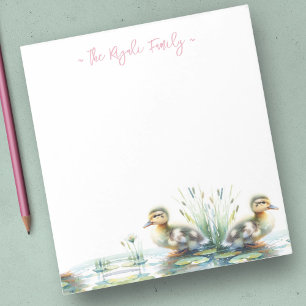 Bloc-note Aquarelle Canards Papeterie personnalisée