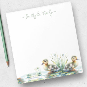 Bloc-note Aquarelle Canards Papeterie personnalisée