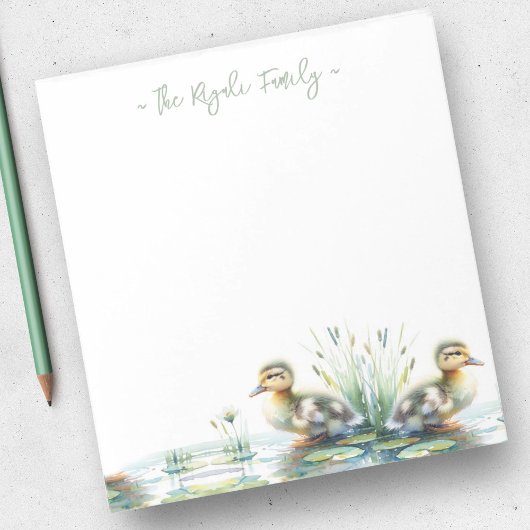 Bloc-note Aquarelle Canards Papeterie personnalisée