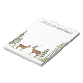 Bloc-note aquarelle cerf chic (Tourné)