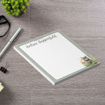 Bloc-note Aquarelle Chat Sage Personnaliser À Partir Du Bure<br><div class="desc">Nos blocs-notes "From The Desk Of" ont une bordure de couleur simple avec l'image d'un chat aquarelle et de papillons. Il y a une boîte blanche vierge pour vos notes avec une couleur contour complémentaire. Elles sont parfaites pour n'importe quel bureau ou maison. Personnalisez et commandez le vôtre dès aujourd'hui...</div>