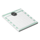 Bloc-note Aquarelle chic et monogramme noir (Incliné)