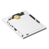 Bloc-note Aquarelle chic et monogramme or (Incliné)