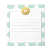 Bloc-note Aquarelle chic et monogramme or Min (Devant)