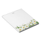 Bloc-note Aquarelle chic Fleurs de printemps blanc personnal (Incliné)