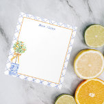 Bloc-note Aquarelle Chinoiserie Orange Tree Topiary<br><div class="desc">PreppyPrint.com - Ajoutez votre touche personnalisée à ce bloc-notes. Cliquez sur "modifier la conception" pour modifier la police,  la taille de l'image,  etc. Transférez aussi ce design sur les produits de votre choix ! Graphiques par LABFcreations.etsy.com. Veuillez visiter mon magasin de créateurs,  PreppyPrint.com,  pour la coordination des articles.</div>