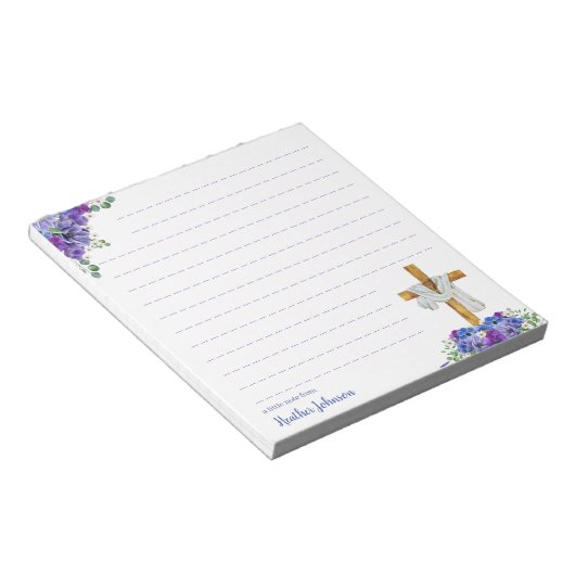 Bloc-note Aquarelle Christian Easter Cross Custom (Incliné)