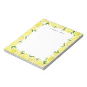 Bloc-note Aquarelle Citron vert Motif personnalisé (Tourné)