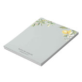 Bloc-note Aquarelle Citrons et olives Vert Sage (Tourné)