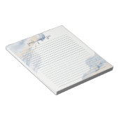Bloc-note Aquarelle Côtière Bleue Abstraite Beige (Incliné)