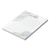 Bloc-note Aquarelle Côtière Bleue Abstraite Beige (Tourné)