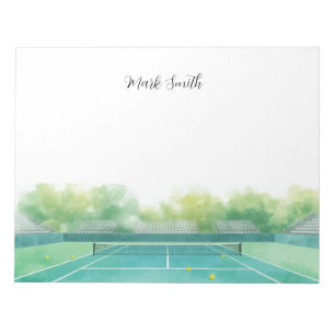 Bloc-note Aquarelle court de tennis