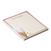 Bloc-note Aquarelle Crème de glace rose Papier à lettres per (Incliné)