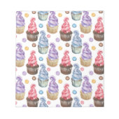 Bloc-note Aquarelle cupcakes colorés (Devant)