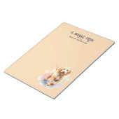 Bloc-note Aquarelle Cute Apricot Goldendoodle Monogrammé (Incliné)
