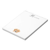 Bloc-note Aquarelle Cute Peeking Golden Personnalisé (Tourné)