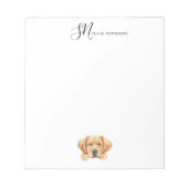 Bloc-note Aquarelle Cute Peeking Golden Personnalisé (Devant)