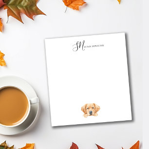 Bloc-note Aquarelle Cute Peeking Golden Personnalisé