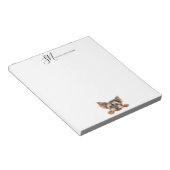 Bloc-note Aquarelle Cute Peeking Yorkie Personnalisé (Incliné)