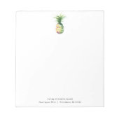 Bloc-note Aquarelle d'ananas personnalisés (Devant)