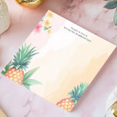 Bloc-note Aquarelle d'ananas tropicale personnalisée
