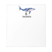 Bloc-note Aquarelle de baleine (Devant)