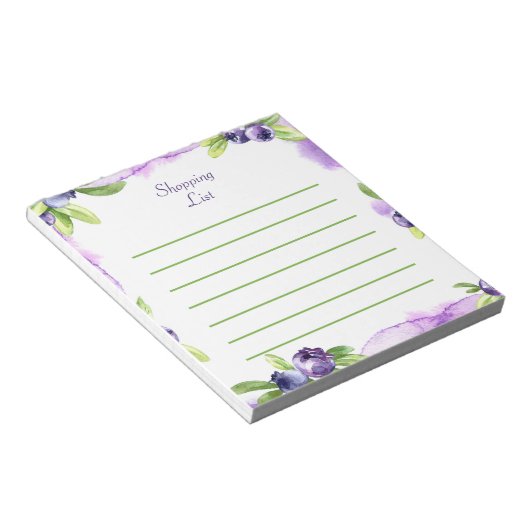 Bloc-note Aquarelle de bleuet (Incliné)