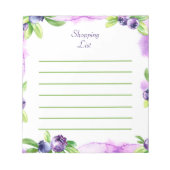 Bloc-note Aquarelle de bleuet (Devant)