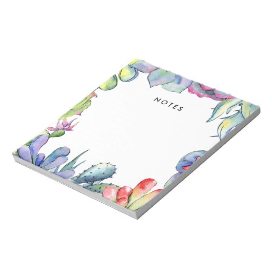 Bloc-note Aquarelle de cactus succulent (Tourné)