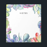 Bloc-note Aquarelle de cactus succulent<br><div class="desc">Un design moderne et original pour cette collection d'aquarelles : cactus colorés et succulents,  le bon mélange entre un design botanique classique et un thème audacieux avec des plantes du désert. Parfait pour tous les amateurs de cactus !</div>