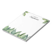 Bloc-note Aquarelle de feuillage personnalisée (Tourné)