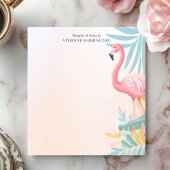 Bloc-note Aquarelle de Flamant rose rose tropical personnali