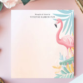 Bloc-note Aquarelle de Flamant rose rose tropical personnali