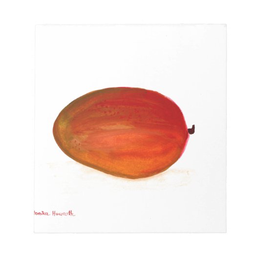Bloc-note Aquarelle de fruit mangue orange tropicale (Devant)