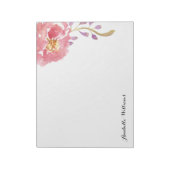 Bloc-note Aquarelle de jardin personnalisée (Tourné)