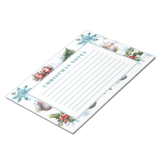 Bloc-note Aquarelle de Noël (Incliné)