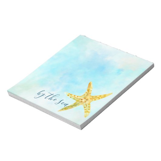 Bloc-note Aquarelle de poisson jaune côtier Aqua (Tourné)