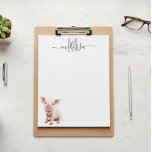 Bloc-note Aquarelle de porc mignonne Nom du monogramme Bloc-<br><div class="desc">Cette conception peut être personnalisée dans la zone fournie en modifiant la photo et/ou le texte. Vous pouvez également le customiser en cliquant sur Personnaliser ce Modèle, puis en choisissant l'option cliquer pour customiser et supprimer ou modifier la couleur de l'arrière - plan, ajouter du texte, modifier la couleur ou...</div>