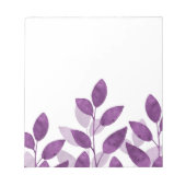 Bloc-note Aquarelle de prune Feuilles (Devant)