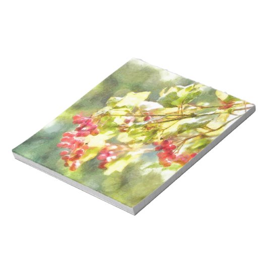 Bloc-note Aquarelle des baies d'hiver (Tourné)