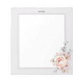 Bloc-note Aquarelle double bordure floue fleurit (Devant)