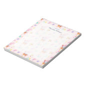 Bloc-note Aquarelle douce rose pâle lapin Nom du motif (Tourné)