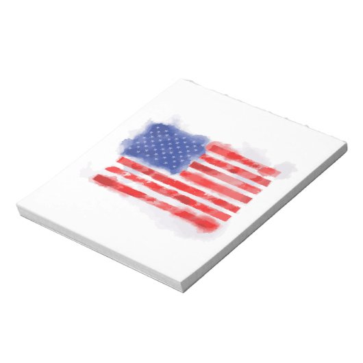 Bloc-note Aquarelle drapeau américain pour les anciens comba (Tourné)