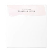 Bloc-note Aquarelle élégante rose pâle (Devant)