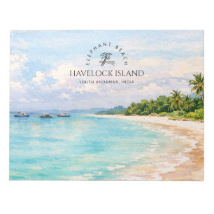 Bloc-note Aquarelle Elephant Beach – Cadeau Souvenir d'Andam