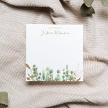Bloc-note Aquarelle Eucalyptus Vert Personnalisé<br><div class="desc">Créez votre propre bloc-notes de verdure d'aquarelle personnalisée avec votre nom personnalisé.</div>
