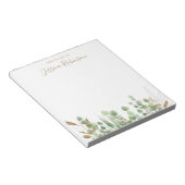 Bloc-note Aquarelle Eucalyptus Vert Personnalisé (Incliné)