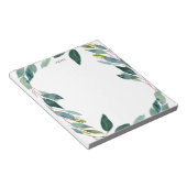 Bloc-note Aquarelle Eucalyptus Wreath personnalisée (Incliné)
